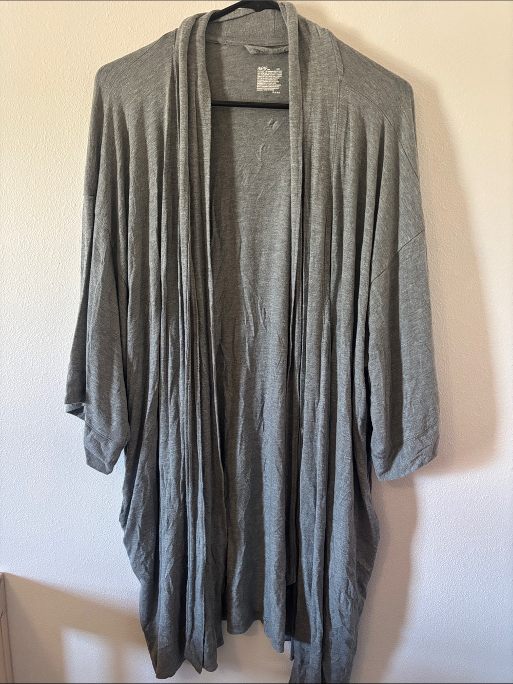 Maternity Lightweight Open Front Grey Robe